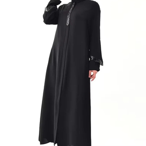 Ethnic <b>Abaya</b> Maxi Frock Style Fashion <b>Plain</b> Turkish Muslim Islamic Wear Eid Ramadan Collection Polyester Made Customized Abayas - Product Image 5