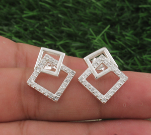 Pendientes de Plata de Ley 925 con Circonita Cúbica, Minimalistas, Pequeños, de Lujo, para Boda, Joyería Fina para Mujer, Venta al por Mayor - Product Image 2