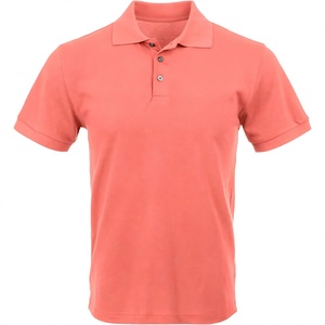 TRIARROW EXPORTS Men Short Sleeve 100% Cotton for <b>Shirt</b> Casual Solid Summer <b>Peach</b> Coral Eco-Friendly 220g Comfort Breathable - Product Image 1