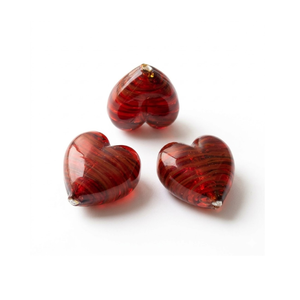 Cuentas de Vidrio Plateadas en Forma de Corazón de 18 mm |   Cuentas Sueltas Negras, Rojas, Blancas y Plateadas para la Fabricación de Joyas y Manualidades Decorativas - Product Image 1