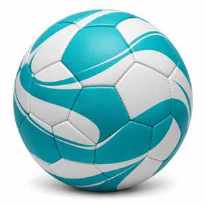 Balón de Fútbol ESTRELLA INTERNATIONAL, Color Turquesa Blanco con Patrón de Rayas Curvas, Talla 5, para Entrenamiento en Interiores/Exteriores, Ligero - Product Image 6