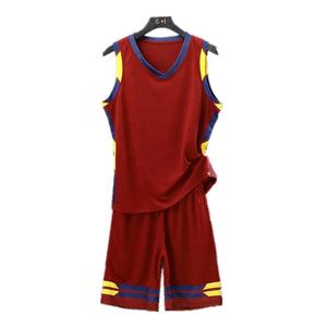 Vente en gros vêtements de sport en polyester 100% à séchage rapide chemise sans manches à col en V débardeur ensemble de maillots de basket-ball tenues uniformes salle de sport pour adultes - Product Image 2