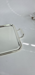 Rectangular <b>Mirrored</b> Storage <b>Tray</b> Metal Frame Polished Finish Single Tier Table Organizer Minimalist Design Easy To Clean - Product Image 5