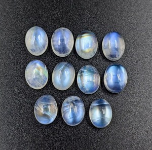 Cabochons de Pierre de Lune Arc-en-ciel, Coupe Ovale, Effet Flashy, 6x8 7x9 9x11 12x16 mm, Pierre Précieuse Naturelle, Trou de 0,4 mm, Perçage Droit, Pour la Fabrication de Bijoux - Product Image 6