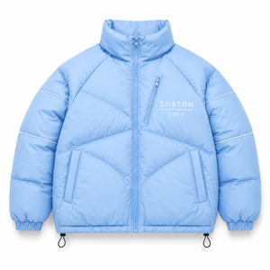 Custom <b>Men's</b> <b>Long</b> Puffer Jacket Thermal Hooded Winter <b>Coat</b> OEM Clothing Manufacturer - Product Image 3