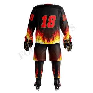 Conjuntos de uniformes de hockey sobre hielo OEM de calidad superior fabricados en fábrica con nombre de equipo precio al por mayor - Product Image 3