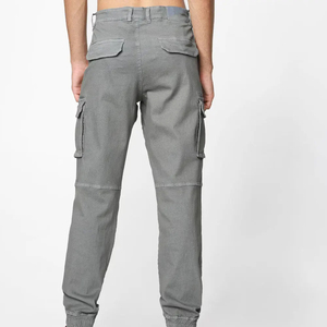 Custom Streetwear Cargo Pants Vintage Wash Utility Trousers Polyester Cotton Embroidery Screen Printing OEM ODM Wholesale - Product Image 4