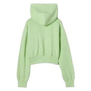 Ensemble de survêtement en coton personnalisé pour femme, avec sweat à capuche court zippé et pantalon de jogging, ensemble deux pièces d'été - Product Image 3