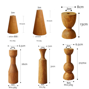Porte-bougies en bois classique poli, rustique et écologique, pour la maison, le salon, la cuisine, par MULTI CRAFT - Product Image 5
