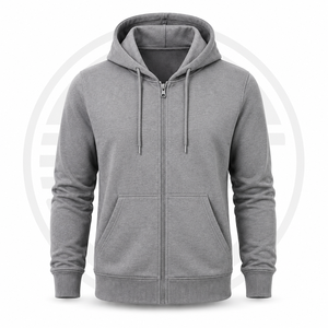 Custom Full <b>Zip</b> Hoodie Manufacturer OEM ODM Men Women Unisex Fleece <b>Zip</b> Up <b>Hooded</b> Sweatshirt Blank Cotton Polyester - Product Image 3
