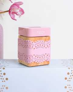 High Demands Wooden Leather Grey <b>Ceramic</b> Incense Burner with Floral Pattern Aromatherapy <b>Diffuser</b> All Season Use - Product Image 2