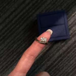 Trendy 1.50 CT Radiant Cut Cubic Zirconia Diamond <b>Solitaire</b> Engagement <b>Ring</b> Curved Wedding Band 925 Sterling <b>Silver</b> Party Gift - Product Image 3