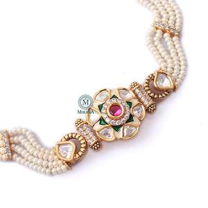 Atharva Polki Designer Rakhi Bracelet-Cultural Collectible Jewelry - Product Image 4