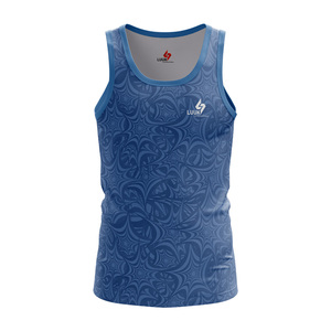 Custom Sublimated Tank Top for Men Quick Dry Gym Training Vest Moisture Wicking Fitness <b>Running</b> Sports <b>Singlet</b> OEM - Product Image 1