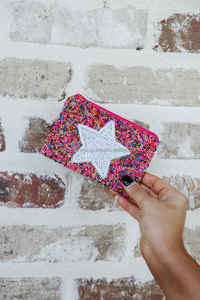 Preppy perlé été porte-monnaie pochette Vintage dame mode portefeuille broderie chaînes fleurs lettre décorations fermeture éclair bouton PU - Product Image 4