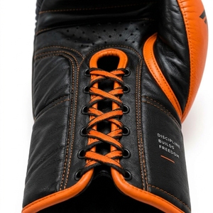 Guantes de Boxeo Negros y Naranjas, Guantes de Entrenamiento Profesional, Guantes de Boxeo Acolchados, Logotipo Personalizado OEM, Guantes Deportivos al por Mayor - Product Image 3