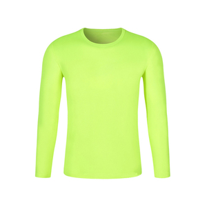 Camiseta de Manga Larga para Hombre, de Secado Rápido, Color Sólido, Cuello Redondo, Corte Ajustado, Informal, de Punto, de Poliéster - Product Image 4