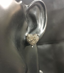 1.39 Cttw Brown Diamond Stud <b>Earrings</b> 925 Sterling Silver, Round Cut Natural Diamond Studs for Women, Push <b>Back</b> - Product Image 4