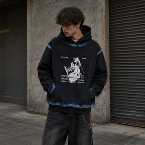 Sudadera con Capucha Estilo ER, Edición Correcta, para Hombre, 100% Algodón Satinado, Invierno, Vintage, Impresión por Transferencia de Calor, Bordada, Ecológica - Product Image 5