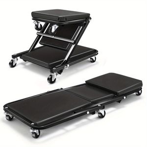 Sièges de voiture pliants réglables 2-en-1, capacité 36/40, double hauteur, multiples sièges mécaniques à ramper pour la réparation de carrosserie de garage - Product Image 2