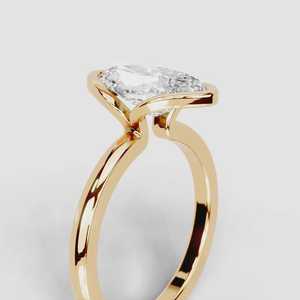 Anillo de Diamante con Corte Marquise de 2.00CT, Cultivado en Laboratorio, Oro Sólido de 14K, Joyería Fina para Propuesta de Matrimonio - Product Image 2