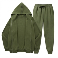 Ensemble de survêtement unisexe noir bapeHoodie avec sweat-shirt à fermeture éclair intégrale, poches latérales et pantalon de jogging à cordon de serrage, vêtements décontractés pour l'automne