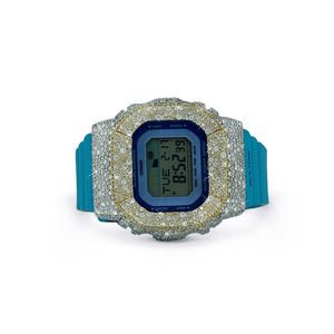 Trendy Moissanite Diamond <b>Watch</b> With Rubber Band Timeless Pieces Art-Square <b>Case</b> for Party - Product Image 1