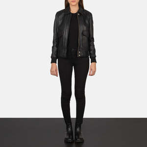 Nueva Chaqueta de Cuero PU para Mujer, Cuello Camisero, Cierre de Cremallera, Bolsillos, Chaqueta Corta Estilo Motociclista, Chaquetas de Primavera - Product Image 5