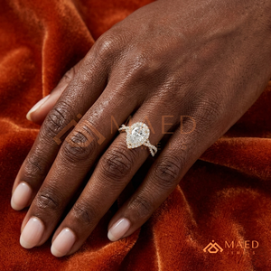 Gold Plated Pear Cut Halo Engagement <b>Ring</b> Women Twisted <b>Split</b> Shank Pave Band American Diamond CZ Wedding <b>Ring</b> - Product Image 4