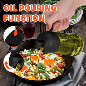 Botella de Vidrio de 470 ml con Rociador de Aceite de Oliva, Dispensador de Aceite para Freidora de Aire, a Prueba de Fugas, Apto para Lavavajillas - Product Image 5