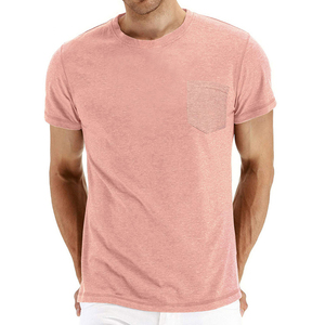 T-shirts pour hommes 100% coton, logo personnalisé, couleur unie, t-shirts décontractés pour hommes, t-shirts de marque de qualité pour hommes en vente - Product Image 3