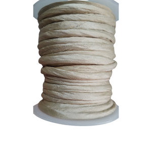 Cordon en Soie Recyclée 5mm, Ivoire Naturel, Doux, pour Fabrication de Bijoux Bohèmes, Artisanat DIY, Accessoires de Mode, Vente en Gros Y S - Product Image 1