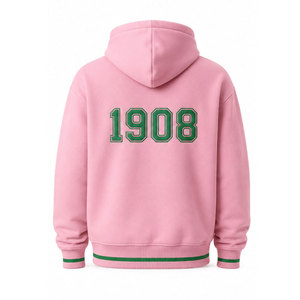 เสื้อฮู้ดโอเวอร์ไซส์ Alpha Kapa Alpha AKA สีชมพูเขียว เสื้อสเวตเชิ้ตสำหรับชมรมนักศึกษา ชีวิตแบบกรีก สวมใส่สบาย ทรงหลวม - Product Image 3