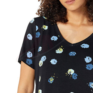 Ropa para actividades cotidianas y estilo informal, camiseta con estampado gráfico para mujer, top informal suave para ropa de calle moderna y uso diario - Product Image 5