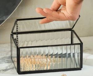 Minimalist Metal And <b>Glass</b> Jewelry Box With Sleek Design For Modern Home Decoration And Storage Purposes - Product Image 4