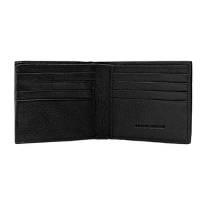 Portefeuille court en cuir noir véritable, unisexe, fin, fait main, avec porte-cartes et poche à monnaie, écologique et luxueux - Product Image 6