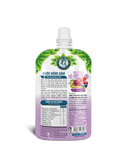 เครื่องดื่มโสมแดงแบบขวด 150 มล. น้ำผลไม้และผักผสมองุ่นแดงและบลูเบอร์รี่ - Product Image 2