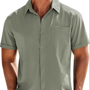 <b>Men's</b> Casual Button Down <b>Shirts</b> Short Sleeve <b>Beach</b> Summer <b>Shirt</b> Vacation Wedding <b>Shirts</b> with Pocket - Product Image 1