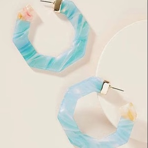 Pendientes de Resina con Diseño Floral, Tema de Flores, Forma Irregular, Artesanía de Lujo para Mujer - Product Image 3