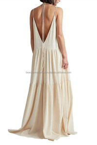 Nuevo verano caliente moda mujer desgaste rayón Tie Dye Vestido largo de diseñador para fiesta y ropa informal cuello en V vestido largo sin espalda - Product Image 5