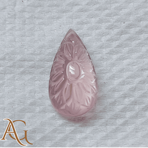 Camée sculptée en quartz rose naturel, pierre précieuse en vrac, prix de gros fabricant pour la fabrication de bijoux, rose calibré - Product Image 1