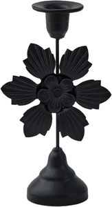 Soporte de Mesa Botánico de Aluminio Fundido al por Mayor • Centro de Mesa con Motivo Floral Negro - Product Image 3