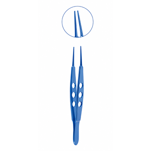 Pinzas de Sutura McPherson de Titanio Azul de Alta Calidad, Instrumento Microquirúrgico Oftálmico de Precisión para un Manejo Preciso de las Suturas - Product Image 4