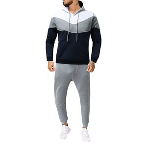 Cotton <b>Men</b> Tracksuit Set Soft Fabric Full Zip Top And Matching <b>Pants</b> Casual Sports Clothing <b>Gym</b> Training Outdoor Wear - Product Image 1