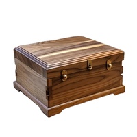 Coffret Cadeau Mosquée Croissant de la Lune Islamique, Boîte à Dadsakha Rectangulaire en Bois Écologique pour Ramadan, Boîte à Argent Aïd Moubarak avec Compteur