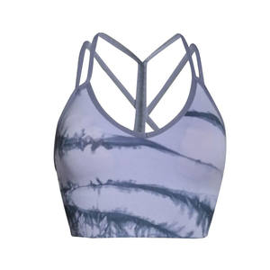 Sujetador deportivo de fitness para mujer, de alto impacto, con relleno, tirantes ajustables, malla transpirable, sin costuras, para yoga, running, gimnasio, entrenamiento, ropa deportiva frontal - Product Image 1