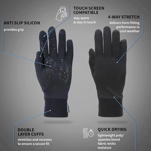 ถุงมือปั่นจักรยานแบบกำหนดเองได้ รุ่น Dexterity Utility สีดำ แบบเต็มนิ้ว ทำจากหนัง ป้องกันการสั่นสะเทือน - Product Image 3