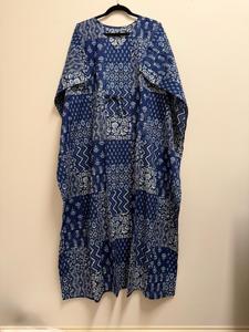 Plus Size Lightweight Printed Summer Cover-<b>Up</b> Dress Elegant Luxury Style Summer Dress Hand Block Print Cotton Print Kaftan - Product Image 3