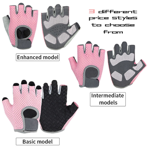 Gants de musculation unisexes à demi-doigts en mesh avec sangle de poignet réglable pour la salle de sport - Product Image 4