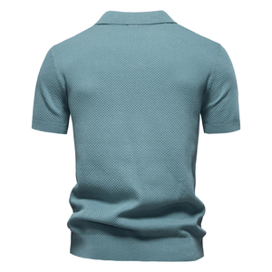 Chemise polo pour homme à col rabattu, respirante, couleur unie, décontractée, légère, manches courtes, pour l'été - Product Image 2